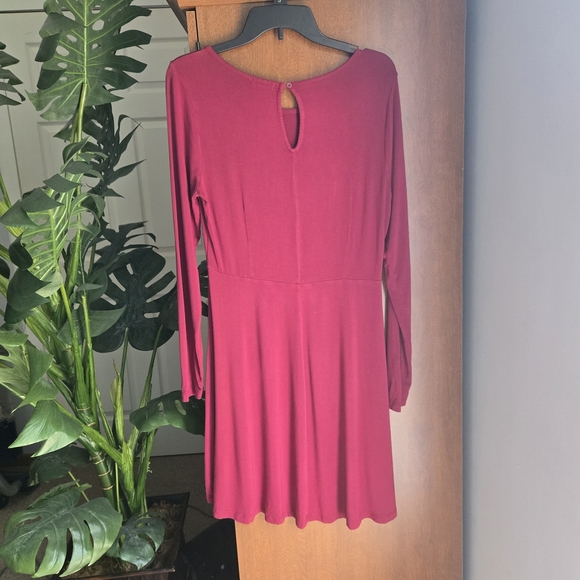 Charming Charlie Long Sleeve Dress - Deep Pink - Picture 2 of 3